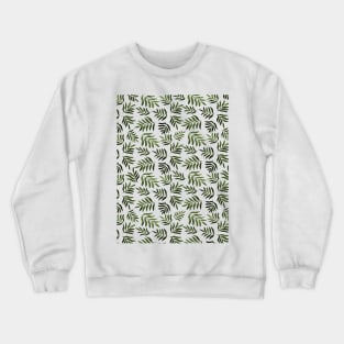 Watercolor branches pattern - sap green Crewneck Sweatshirt